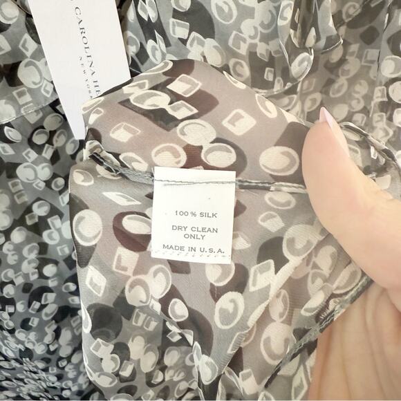 NWT Carolina Herrera Silk Print Tank & Blouse Sz 12 - Picture 6 of 8